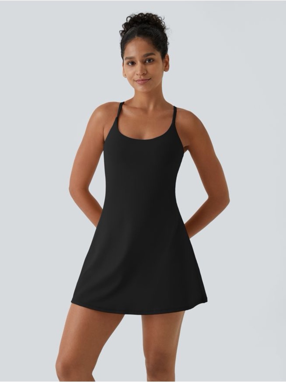 NWT SoftlyZero™ Plush Backless Active Dress-Easy Peezy Edition - Black Plus 1XL - Picture 4 of 16